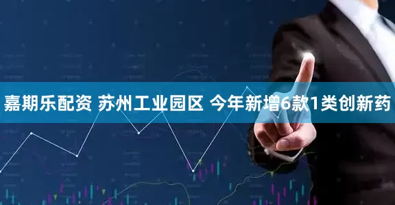 嘉期乐配资 苏州工业园区 今年新增6款1类创新药
