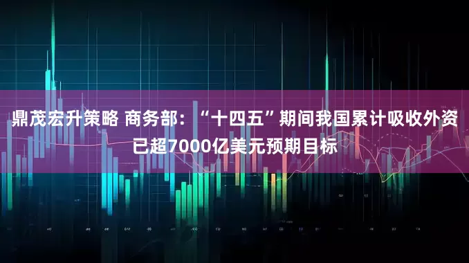鼎茂宏升策略 商务部：“十四五”期间我国累计吸收外资已超7000亿美元预期目标