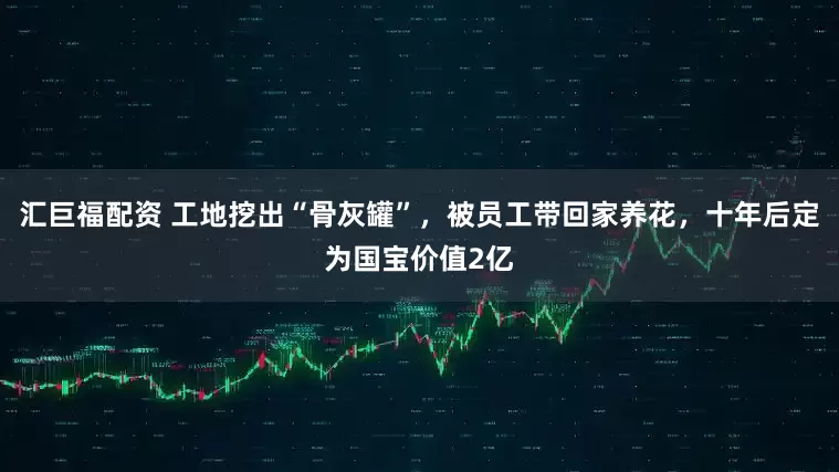 汇巨福配资 工地挖出“骨灰罐”，被员工带回家养花，十年后定为国宝价值2亿